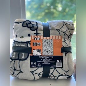 Hello Kitty Skeleton Halloween Twin Blanket NWT